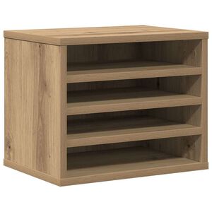 vidaXL Skrivbordsh&aring;llare Artisan Ek 36 x 26 x 29,5 cm Konstruerat tr&auml;