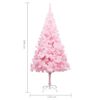 vidaXL Belyst plastgran med kulor rosa 240 cm PVC