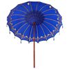 vidaXL Balinesisk Parasol Bl&aring; 215 x 215 x 260 cm Bomull