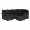 vidaXL Tr&auml;dg&aring;rdsoffset 7 st Poly rattan
