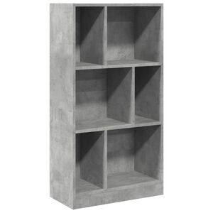 vidaXL Bokhylla betonggr&aring; 57x28,5x107,5 cm konstruerat tr&auml;