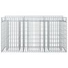 vidaXL Gabion upph&ouml;jd s&auml;ng Silver 150 x 50 x 80 cm Galvaniserat St&aring;l