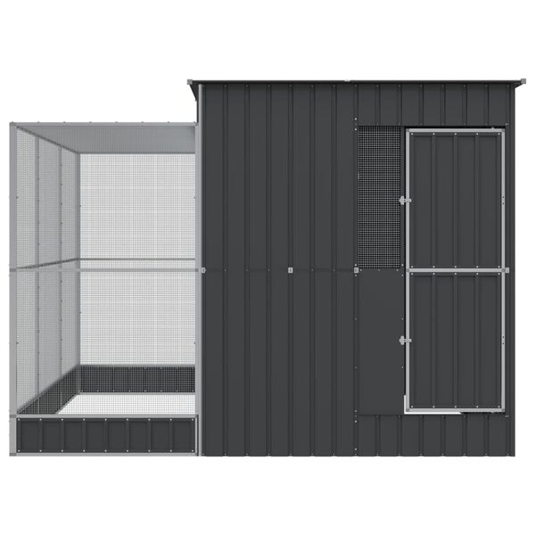 vidaXL Volj&auml;r med f&ouml;rl&auml;ngning silver 290x303x216 cm st&aring;l