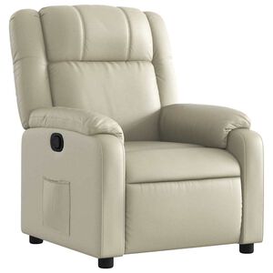vidaXL Reclinerf&aring;t&ouml;lj gr&auml;ddvit konstl&auml;der