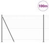vidaXL St&auml;ngselstolpe Gr&aring; 100 x 1,6 m (25 mm mesh) St&aring;l och PVC