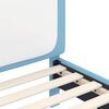 vidaXL Barnsängram med sänggavel med huvudgavel Blå 80 x 160 cm PU