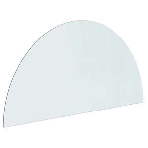 vidaXL Glas eldstad platta Transparent 1000 x 500 mm Glas