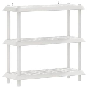 vidaXL Hyllsystem 3 niv&aring;er 100 x 40 x 96 cm PP Vit