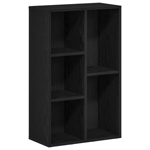 vidaXL Bokhylla svart ek 50x25x80 cm konstruerat tr&auml;