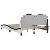 vidaXL Bed Frame "Viana" with LED without Mattress White and Black 120x200 cm
