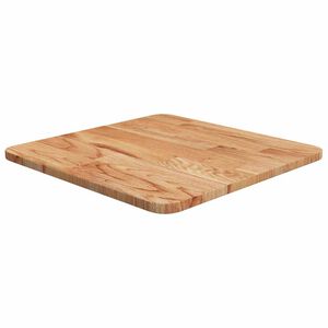 vidaXL Fyrkantig bordsskiva ljusbrun 40x40x1,5cm behandlad massiv ek