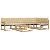 vidaXL Utomhussoffset 6 st Vit och Beige