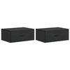 vidaXL V&auml;ggmonterat S&auml;ngbord med l&aring;da 2 pcs Svart 49 x 34,5 x 20 cm