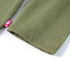 T-shirt med långa ärmar för barn khaki 116