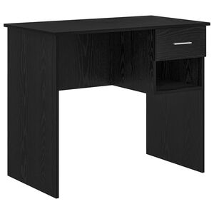 vidaXL Skrivbord Svart Ek 90 x 49 x 75 cm Konstruerat tr&auml;