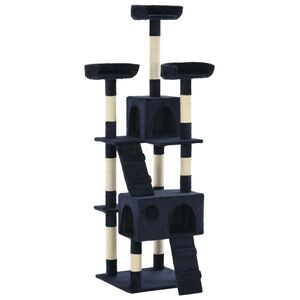 vidaXL Kattr&auml;d med kl&ouml;spelare i sisal 170 cm bl&aring;