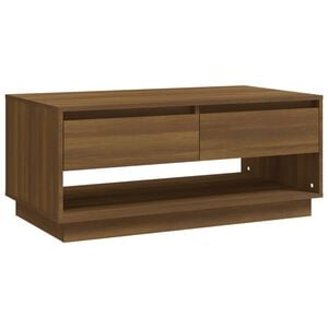 vidaXL Soffbord brun ek 102,5x55x44 cm konstruerat tr&auml;