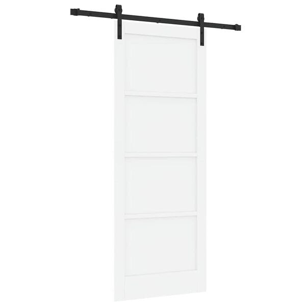 vidaXL Skjutd&ouml;rr Vit 83 x 211 cm Massiv furu