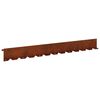 vidaXL Kant f&ouml;r gr&auml;smatta 20 st 102 x 10 x 4 cm St&aring;l Rostig