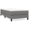 vidaXL Boxspring-s&auml;ngram m&ouml;rkgr&aring; 90x190 cm tyg