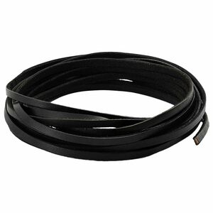vidaXL L&auml;derrem 1 Svart 500 x 0,3 cm L&auml;der