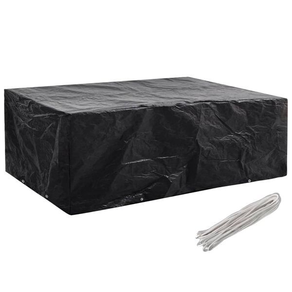 vidaXL Överdrag för trädgårdsmöbler 8 öljetter 242x162x100 cm