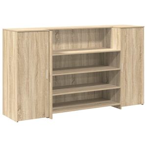 vidaXL Receptionsdisk sonoma-ek 180x50x103,5 cm konstruerat tr&auml;