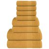 vidaXL 8-delat handduksset FROGN guld 360 gsm