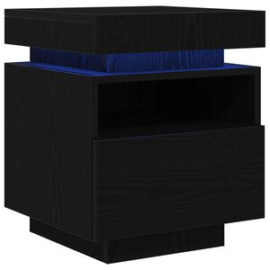 vidaXL Nattduksbord Svart Ek 40 x 39 x 48,5 cm Konstruerat tr&auml;