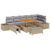 vidaXL Tr&auml;dg&aring;rdsoffset 9 st Beige konstrotting