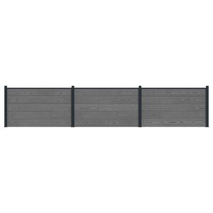 vidaXL St&auml;ngselpanel 3 pcs WPC och aluminium Gr&aring;