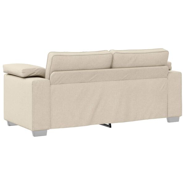 vidaXL Soffa Beige 180 x 77 x 82 cm Linnenblandad tyg