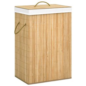 vidaXL Tv&auml;ttkorg bambu med 2 sektioner 72 L