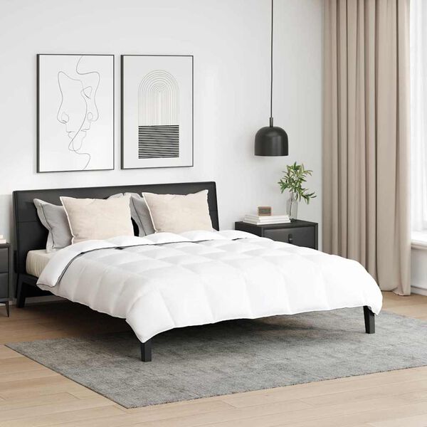 vidaXL Vinter Täcke med kudde 3 pcs Vit Dunfjäder