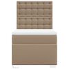 vidaXL Ramsäng med bäddmadrass cappuccino 80x200 cm konstläder