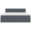 vidaXL F&ouml;rvaringss&auml;ng med madrass med huvudgavel M&ouml;rkgr&aring; 100 x 200 cm