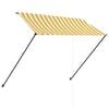 vidaXL Markis med LED 250x150 cm gul och vit