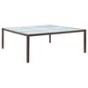 vidaXL Tr&auml;dg&aring;rdsbord brun 200x200x74 cm konstrotting