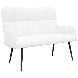 vidaXL 2-sits soffa Vit 115 x 61 x 87 cm Tyg