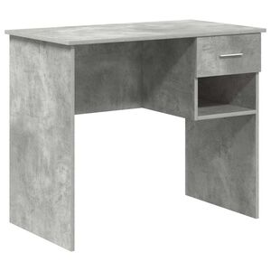 vidaXL Skrivbord Betonggr&aring; 90 x 49 x 75 cm Konstruerat tr&auml;