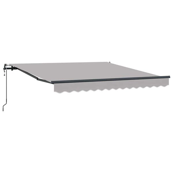 vidaXL Utfällbar markis Ljusgrå 300 x 250 cm Duk och Aluminium