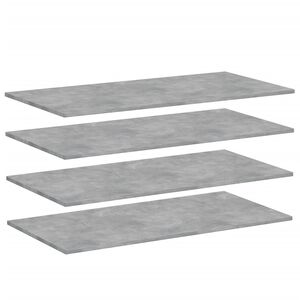 vidaXL Hyllplan 4 st betonggr&aring; 100x50x1,5 cm konstruerat tr&auml;