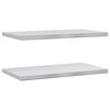 vidaXL V&auml;gghyllor 2 st 75x40 cm silver rostfritt st&aring;l