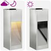 vidaXL Solcell LED-v&auml;gbelysning 2 pcs Silver Galvaniserad