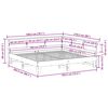vidaXL S&auml;ng med bokhylla utan madrass vit 180x200cm massiv furu