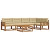 vidaXL Utomhussoffset med kudde 6 pcs Naturlig och Beige