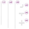 vidaXL PVC R&ouml;r 12 pcs Vit 12,2 x 1,8 x 500 mm PP och PE