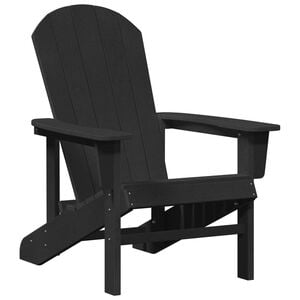 vidaXL Adirondackstol Svart HDPE