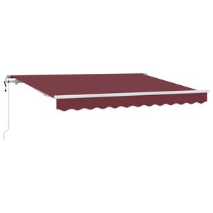 vidaXL Utdragbar markis Vinr&ouml;d 300 x 200 cm tyg