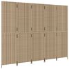 vidaXL Rumsavdelare 5 paneler beige konstrottning